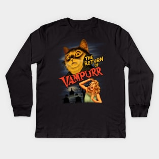 The Return of Vampurr The Halloween Cat Kids Long Sleeve T-Shirt